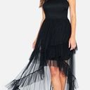 Bebe NWT Black  Asymmetrical Layered Dress Halter Neck Ruffle Hi Low Size… Photo 0