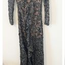 NBD  Ice Melts Lace Maxi Dress Black Sequin Gown Revolve Size Small S NWT Photo 1