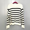 H&M White Navy Striped Crewneck Wool-blend Oversized Coastal Preppy Sweater M Photo 4