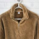 Old Navy  Tan Brown Cropped Cozy Fuzzy Pullover Jacket Photo 1