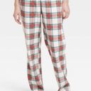 Lounge Wondershop Pajama Pant XXL Womens Fleece Plaid Sleep  Red White Plaid NWT Photo 0