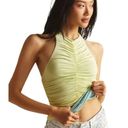 Pilcro Reversible Top Anthropologie Ruched Tank Blue +Green Size Large Photo 0