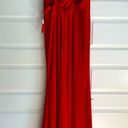 Mac Duggal  Plunge Neck High‎ Slit Jersey Vneck Gown Red - NwT 8 Photo 8