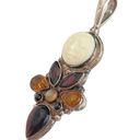 The Moon Silver 925 Sajen Sun Face Necklace PENDANT Garnet Amber Red Tiger Eye Onyx Photo 5