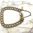 Monet  gold tone vintage link bracelet with safety chain Photo 2