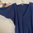 Vince  100% silk V-neck shift Draped Dress Size XS navy blue Photo 2