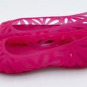 Crocs  Women's Adrina III Peep Toe Flats Slip Ons Bright Pink Jelly Shoes Size 8 Photo 4