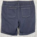 Woman Within  Plus Size Denim Shorts Bermuda Style Dark Wash Size 20W Photo 5