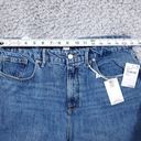 Good American  Good Boy Jeans High Rise Split Hem Blue941 Women's Size 14 32 Photo 7