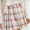 Aerie NWT  Class Act Pleated Skirt Plaid Red Size Medium Photo 0