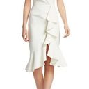 Cinq à Sept  Ruffle Angela Dress in White 0 Womens Bridal Cocktail Photo 9