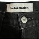 Reformation  Jordi Kick Flare Button Fly Ankle Jeans Black 24 Photo 2