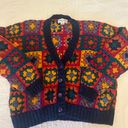 Vintage Granny Square Crochet Cardigan Multiple Size L Photo 0