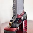 Burberry  Leather And Snake Skin Cut Out Platform Westmarsh boots Size 39.5 RARE Photo 5