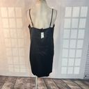 River Island  ASOS black side button satin slip dress size U.S. 6 Photo 5