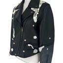 Coach  Lace Embroidered Leather Jacket Photo 8