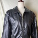 wilson's leather Wilson’s Leather Women’s Black Leather Bomber Jacket Zip Up Distressed Small Photo 1