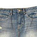 Harper  A-Line Distressed Denim Mini Skirt Women Small Raw Hem Medium Wash Cotton Photo 1