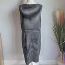 Hutch Anthropologie,  New, Indira Asymmetrical Black White Striped Dress, XL Photo 8