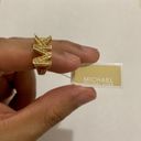 Michael Kors Gold-Tone Logo Ring Size 8 Photo 5