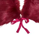 NWT NY& New York & Company Faux Fur Stole Wrap Shawl Burgundy Photo 2