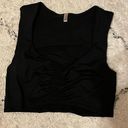 Free People Movement  Black Crop Top size Medium Like New Photo 0