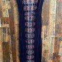 Xhilaration Blue v neck Bohemian dress the flowers lovely sleeveless side slits Photo 1