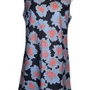 Glamorous  Blue Floral Shift Dress Retro Style Coral Orange Flower Size M Photo 0