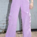 J. Galt  Brandy Melville - Wide Leg Corduroy Cargo Pants in Lilac Photo 5