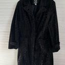 Mulberry Vintage  Street Black Coat Soft Giraffe Print Button Front Jacket Size M Photo 2