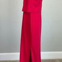 Laundry by Shelli Segal  Women's Formal Dress Size 12 Red Beaded Strap Long Gown Photo 2