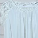 Rip Curl  White Crochet Trim Blouse S Photo 7