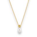 White Pearl Pendant Necklace for Women Gold Photo 0