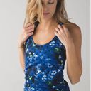 Lululemon 🍋  Cool Racerback - Windy Blooms Saphire Blue Multi - 8/10 Approx. Photo 0