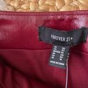 Forever 21 Plus Burgundy Leather Skirt 0X New Photo 6