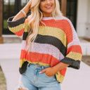 These Three Boutique Summer Striped Knit Sweater Photo 1