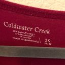 Coldwater Creek  Top Raspberry 3/4 Sleeve Jersey Tee Sz 2X GUC Photo 7