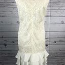 Leslie Fay  sleeveless 
Beautiful lace dress with layered ruffles on the end. Photo 6