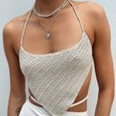 Princess Polly Vermont Beige Crochet Top Photo 0