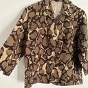 East 5th  Womens Plus 1X Linen Blend Animal Print Button Up Shirt 3/4 Sleeve Photo 4