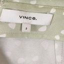 Vince  Stone Dot Draped Midi Maxi Skirt in Celery Sage Cream Size 2 Silk Wrap Photo 12