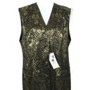 Givenchy  Women Vintage Vest Jacket Metallic Gold Black Floral Pattern Size 20 W Photo 0