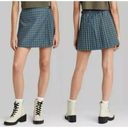 Wild Fable NWT  Pleated A-line Plaid Mini Skirt Size Small Blue & Green Photo 1