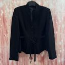 Jones Wear  Black Tie Waist Suit Jacket Photo 0