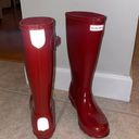 Hunter Tall Glossy Red Rainboots Photo 2