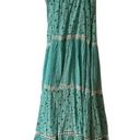 South Beach DEBBIE KATZ  AQUA LILY SLEEVELESS BOHO CROCHET MAXI DRESS MEDIUM Photo 2