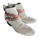 Coach  Womens Taupe Bootie Pauline Size 9 M Leather Ankle Boots Suede Strappy Photo 1