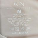 Klassy Network  Peek a boo Long Sleeve Shirt Cream Built in Bra Brami Size Medium Photo 7