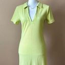 West of Melrose  | Yellow Ribbed Body Con Mini Dress Sz L Photo 0