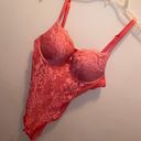 Daisy Fuentes Medium Coral Pink #Lace Bodysuit Photo 0